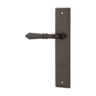 Door Lever Sarlat Stepped Latch Left Hand Fixed Signature Brass L111xP56mm BPH237xW50mm in Signature Brass