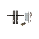 Door Lever Verona Stepped Euro Signature Brass CTC85mm H240xW50xP59mm Entrance Kit Mortice Lock Euro Signature Brass CTC85mm Backset 60mm, Euro Cylinder Dual Function 5 Pin Signature Brass L65mm KA1 in Signature Brass