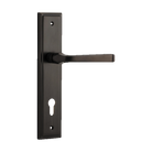 Door Lever Annecy Stepped Euro Signature Brass CTC85mm H237xW50xP65mm in Signature Brass
