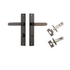 Door Lever Bronte  on Long Backplate Privacy Signature Brass CTC85mm L117xP53mm BPH240xW38mm Privacy Kit Tube Latch Split Cam 'T' Striker Signature Brass Backset 60mm, Privacy Bolt Round Bolt Signature Brass Backset 60mm in Signature Brass