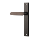 Door Lever Bronte Rectangular Latch Left Hand Fixed Signature Brass L117xP53mm BPH240xW38mm in Signature Brass