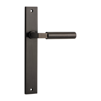 Door Lever Berlin Rectangular Latch Signature Brass H240xW38xP57mm in Signature Brass