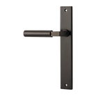 Door Lever Berlin Rectangular Latch Left Hand Fixed Signature Brass L120xP57mm BPH240xW38mm in Signature Brass