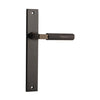 Door Lever Brunswick Rectangular Latch Signature Brass H240xW38xP60mm in Signature Brass