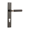 Door Lever Brunswick Rectangular Euro Signature Brass CTC85mm H240xW38xP60mm in Signature Brass
