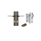 Door Lever Como Rectangular Euro Pair Signature Brass CTC85mm L119xP59mm BPH240xW38mm, Mortice Lock Euro Signature Brass CTC85mm Backset 60mm, Euro Cylinder Dual Function 5 Pin Signature Brass 65mm KA4 in Signature Brass