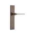 Door Lever Como Chamfered Latch Signature Brass H240xW50xP61mm in Signature Brass