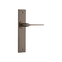 Door Lever Como Chamfered Latch Signature Brass H240xW50xP61mm in Signature Brass
