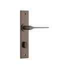 Door Lever Como Chamfered Privacy Signature Brass H240xW50xP61mm in Signature Brass