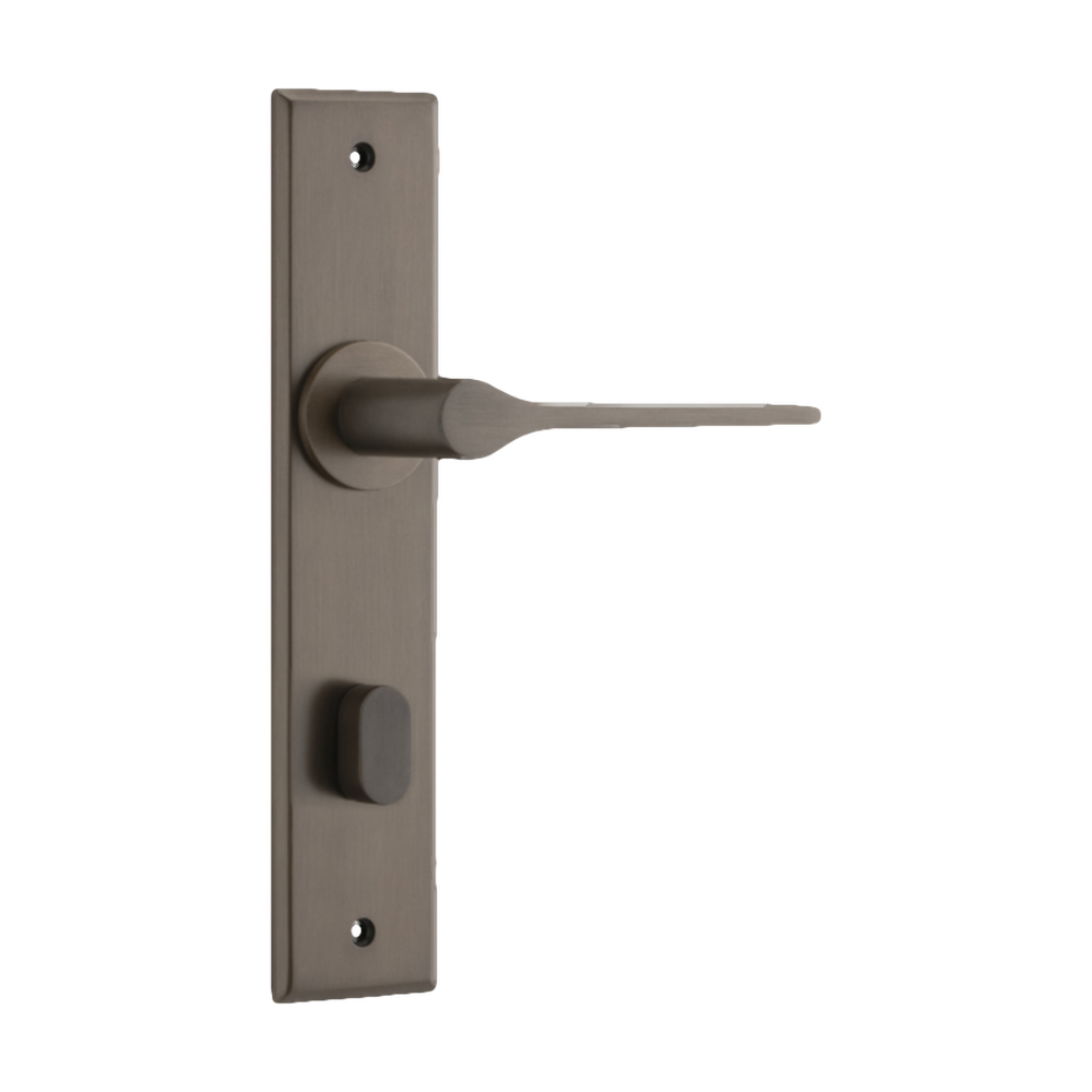 Door Lever Como Chamfered Privacy Signature Brass H240xW50xP61mm in Signature Brass