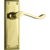 Door Lever Camden Latch Pair Polished Brass H152xW50xP60mm in Polished Brass