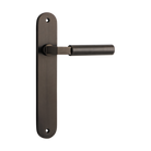 Door Lever Berlin Oval Latch Signature Brass H240xW40xP57mm in Signature Brass