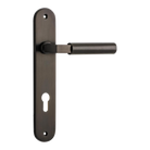 Door Lever Berlin Oval Euro Signature Brass CTC85mm H240xW40xP57mm in Signature Brass