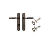 Door Lever Berlin Oval Privacy Signature Brass CTC85mm L120xP57mm BPH240xW40mm Privacy Kit Tube Latch Split Cam 'T' Striker Signature Brass Backset 60mm, Privacy Bolt Round Bolt Signature Brass Backset 60mm in Signature Brass