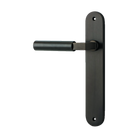 Door Lever Berlin Oval Latch Left Hand Fixed Signature Brass L120xP57mm BPH240xW40mm in Signature Brass