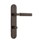 Door Lever Berlin Oval Privacy Signature Brass CTC85mm H240xW40xP57mm in Signature Brass