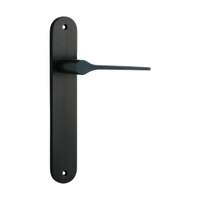 Door Lever Como Oval Latch Signature Brass H240xW40xP59mm in Signature Brass