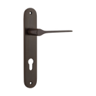 Door Lever Como Oval Euro Signature Brass CTC85mm H240xW40xP59mm in Signature Brass