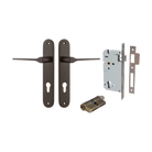 Door Lever Como Oval Euro Pair Signature Brass CTC85mm L119xP59mm BPH240xW40mm Mortice Lock Euro Signature Brass CTC85mm Backset 60mm, Euro Cylinder Dual Function 5 Pin Signature Brass 65mm KA4 in Signature Brass