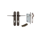 Door Lever Como Oval Euro Pair Signature Brass CTC85mm L119xP59mm BPH240xW40mm Mortice Lock Euro Signature Brass CTC85mm Backset 60mm, Euro Cylinder Key Thumb 5 Pin Signature Brass 65mm KA4 in Signature Brass