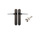 Door Lever Como Oval Signature Brass L119xP59mm BPH240xW40mm Passage Kit Tube Latch Split Cam 'T' Striker Signature Brass Backset 60mm in Signature Brass