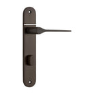 Door Lever Como Oval Privacy Signature Brass CTC85mm H240xW40xP59mm in Signature Brass