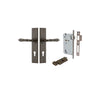 Door Lever Sarlat Chamfered Euro Pair Signature Brass CTC85mm L111xP55mm BPH240xW50mm Mortice Lock Euro Signature Brass CTC85mm Backset 60mm, Euro Cylinder Key Thumb 5 Pin Signature Brass 65mm KA4 in Signature Brass