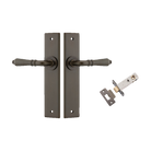 Door Lever Sarlat Chamfered Signature Brass L111xP55mm BPH240xW50mm Passage Kit Tube Latch Split Cam 'T' Striker Signature Brass Backset 60mm in Signature Brass