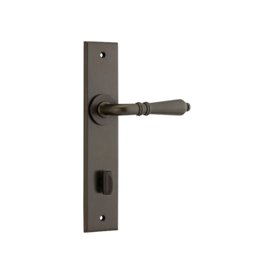 Sarlat Chamfered Privacy Signature Brass 85mm H240xW50xP55mm in Signature Brass