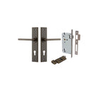 Door Lever Baltimore Chamfered Euro Pair Signature Brass CTC85mm L118xP56mm BPH240xW50mm Mortice Lock Euro Signature Brass CTC85mm Backset 60mm, Euro Cylinder Key Thumb 5 Pin Signature Brass 65mm KA4 in Signature Brass