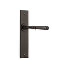 Door Lever Verona Chamfered Latch Signature Brass H240xW50xP59mm in Signature Brass
