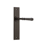 Door Lever Verona Chamfered Latch Signature Brass H240xW50xP59mm in Signature Brass