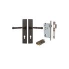 Door Lever Verona Chamfered Euro Pair Signature Brass CTC85mm L122xP58mm BPH240xW50mm Mortice Lock Euro Signature Brass CTC85mm Backset 60mm, Euro Cylinder Dual Function 5 Pin Signature Brass 65mm KA4 in Signature Brass