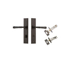 Door Lever Verona Chamfered Privacy Signature Brass CTC85mm L122xP58mm BPH240xW50mm Privacy Kit Tube Latch Split Cam 'T' Striker Signature Brass Backset 60mm, Privacy Bolt Round Bolt Signature Brass Backset 60mm in Signature Brass