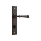 Door Lever Verona Chamfered Privacy Signature Brass CTC85mm H240xW50xP59mm in Signature Brass