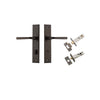 Door Lever Annecy Chamfered Privacy Signature Brass CTC85mm L117xP65mm BPH240xW50mm Privacy Kit Tube Latch Split Cam 'T' Striker Signature Brass Backset 60mm, Privacy Bolt Round Bolt Signature Brass Backset 60mm in Signature Brass