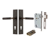 Door Lever Brunswick Chamfered Euro Pair Signature Brass CTC85mm L120xP59mm BPH240xW50mm Mortice Lock Euro Signature Brass CTC85mm Backset 60mm, Euro Cylinder Dual Function 5 Pin Signature Brass 65mm KA4 in Signature Brass