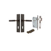 Door Lever Brunswick Chamfered Euro Pair Signature Brass CTC85mm L120xP59mm BPH240xW50mm Mortice Lock Euro Signature Brass CTC85mm Backset 60mm, Euro Cylinder Key Thumb 5 Pin Signature Brass 65mm KA4 in Signature Brass