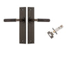 Door Lever Brunswick Knurled Chamfered Signature Brass L120xP59mm BPH240xW50mm Passage Kit Tube Latch Split Cam 'T' Striker Signature Brass Backset 60mm in Signature Brass
