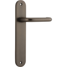 Door Lever Oslo Oval Latch Signature Brass H240xW40xP57mm in Signature Brass