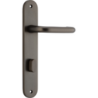 Door Lever Oslo Oval Privacy Signature Brass CTC85mm H240xW40xP57mm in Signature Brass