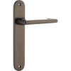Door Lever Baltimore Return Oval Latch Pair Signature Brass H240xW40xP58mm in Signature Brass