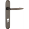 Door Lever Baltimore Return Oval Euro Pair Signature Brass CTC85mm H240xW40xP58mm in Signature Brass