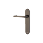 Door Lever Baltimore Return Oval Latch Left Hand Fixed Signature Brass L128xP54mm BPH240xW40mm in Signature Brass