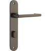 Door Lever Baltimore Return Oval Privacy Pair Signature Brass CTC85mm H240xW40xP58mm in Signature Brass