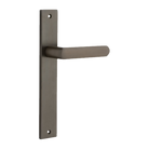 Door Lever Osaka on Long Backplate Pair Signature Brass H240xW38xP55mm in Signature Brass