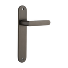 Door Lever Osaka Oval Latch Pair Signature Brass H240xW40xP55mm in Signature Brass