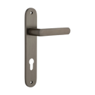 Door Lever Osaka Oval Euro Pair Signature Brass CTC85mm H240xW40xP55mm in Signature Brass