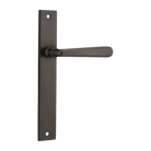Door Lever Copenhagen Rectangular Latch Right Hand Fixed Signature Brass L120xP57mm BPH240xW38mm in Signature Brass
