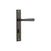 Door Lever Copenhagen Rectangular Privacy Pair Signature Brass CTC85mm H240xW38xP61mm in Signature Brass